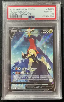 2022 POKEMON SWORD & SHIELD ASTRAL RADIANCE #TG23 FULL ART/GARCHOMP V PSA 10 - Image 1