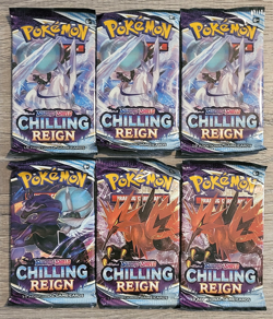 Lot of 6 - Pokemon TCG: Chilling Reign - Sword & Shield - Sealed Booster Packs - Image 1