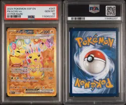 2024 Pokemon SSP en Pikachu EX Hyper Rare Surging Sparks PSA 10 #247 💎🙌 - Image 3