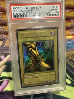 Yu-Gi-Oh! Exodia; Left Leg Of The Forbidden One, LOB Unlimited (faded) PSA 10 - Image 2