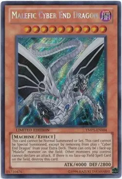 *** MALEFIC CYBER END DRAGON *** SECRET RARE YMP1-EN004 YUGIOH! - Image 1