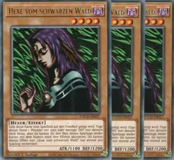 yugioh 3x Hexe vom schwarzen Wald TOCH-DE027 RARE 1AUFLAGE DEUTSCH - Image 1