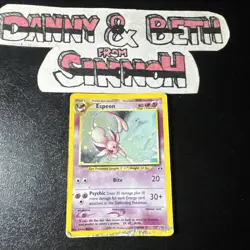 Espeon Holo 1/75 Neo Discovery 2001 - Rare Vintage Pokemon Card - English. Poor - Image 1