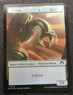 Phyrexian Wurm / Eldrazi Spawn Token - Foil - MH3 - MTG - NM - EN - 0018/0002 - Image 1