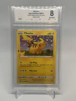 Pikachu SWSH039 Promo | Black Star Promos | Englisch | Grading 8 | Pokemon - Image 1