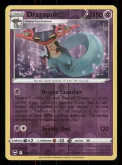 Dragapult SWSH12: Silver Tempest #089/195 Rare Reverse Holo Pokemon NM - Image 1