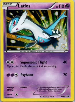Pokemon TCG Latios XY65 XY Black Star Promos Holo LP - Image 1