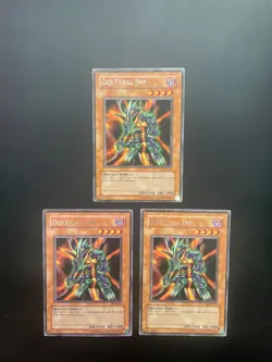 Yugioh Des Feral Imp DCR-014 Unlimited Edition Rare Damaged X3 - Image 1