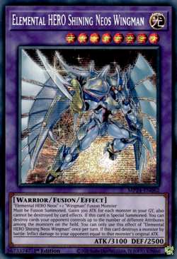 YUGIOH ELEMENTAL HERO SHINING NEOS WINGMAN SECRET RARE 1ST NEAR MINT MP24-EN062 - Image 1