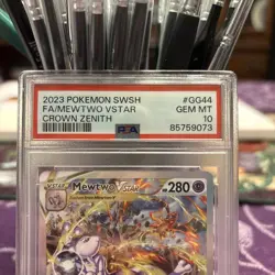 Mewtwo VSTAR Crown Zenith: Galarian Gallery Ultra Rare Card #GG44/GG70 PSA 10 - Image 2