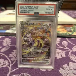 Mewtwo VSTAR Crown Zenith: Galarian Gallery Ultra Rare Card #GG44/GG70 PSA 10 - Image 4