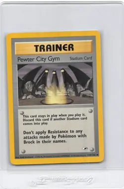 PEWTER CITY GYM 115/132 - UNLIMITED - Gym Heroes - VINTAGE POKEMON CARD - NM/LP - Image 1