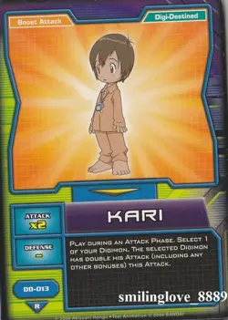 BANDAI DIGIMON COLLECTIBLE CARD GAME - NON-FOIL RARE - DD-013 KARI Digi-Destined - Image 1