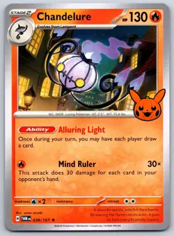Chandelure - Trick or Trade 2024 - Twilight Masquerade TWM 038/167 Pokemon Card - Image 1