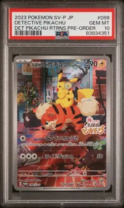 PSA 10 Detective Pikachu 098/SV-P Returns - Pokemon Card Japanese 2023 - Image 1