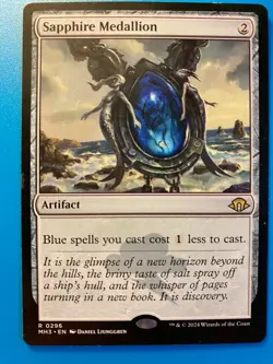 MTG 1x Sapphire Medallion # 296 Modern Horizons 3 Magic the Gathering Card x1 NM - Image 1