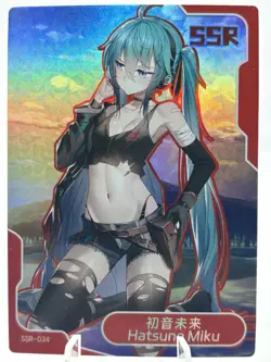 ?Hatsune Miku - Goddess Story Anime Waifu Card - Senpai Haven 5 SSR-034 Doujin - Image 1