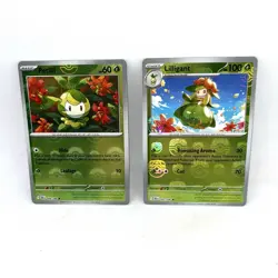 Petilil Pokeball & Lilligant Masterball Reverse Holo Pokemon Card Lot Black Bolt - Image 1
