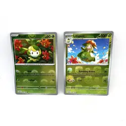 Petilil Pokeball & Lilligant Masterball Reverse Holo Pokemon Card Lot Black Bolt - Image 2
