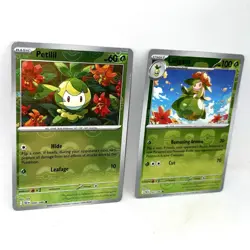 Petilil Pokeball & Lilligant Masterball Reverse Holo Pokemon Card Lot Black Bolt - Image 3