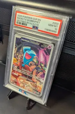 Team Rocket's Wobbuffet 203 PSA 10 Sv: Scarlet & Violet Promo Cards Holo - Image 2