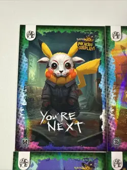 Pokemon Pikachu Cosplay FE Holiday Box Hits. Non Tcg Fan Art Cards. Lot (13) - Image 2