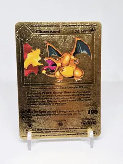 Pokemon Charizard 120HP Gold Foil 🔥Fan Art 🔥Card 4/102 Near Mint /Mint - Image 1