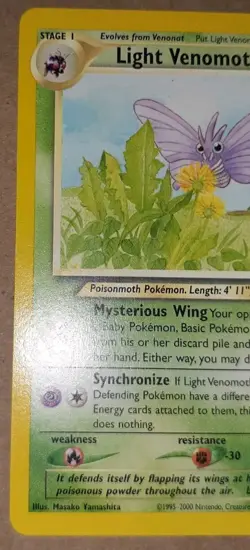 Pokemon TCG Light Venomoth Neo Destiny Card 53/103 - Image 3
