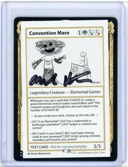 Convention Maro Mystery Booster Test Card Signed By Mark Rosewater MTG - Image 1