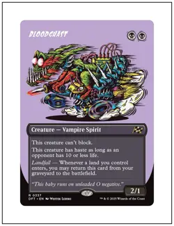 1x Bloodghast, Borderless Art, Magic the Gathering MTG NM - Image 1