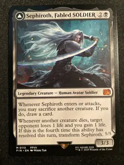 Sephiroth Fabled Soldier/One Winged Angel Final Fantasy Magic the Gathering - Image 1