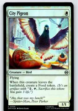 City Pigeon C Marvel's Spider-Man # 4 NM Foil - Image 1