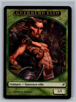 Magic The Gathering SPANISH Lorwyn Elf Warrior 1/1 Token #9/11 MTG TCG CCG - Image 1