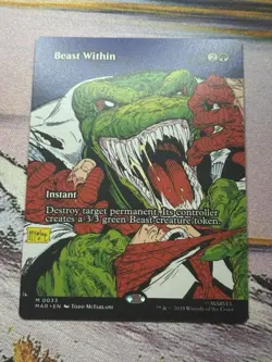 Beast Within Marvels Spiderman Magic The Gathering Bonus Sheet Cool Comic Artttt - Image 3