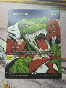 Beast Within Marvels Spiderman Magic The Gathering Bonus Sheet Cool Comic Artttt - Image 4