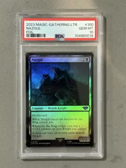 Nazgul #100 FOIL ~ Magic the Gathering - Lord Of The Rings 0100 LTR ~ PSA 10 - Image 1