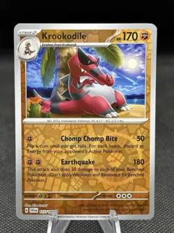 Reverse Holo Krookodile 117/198 Uncommon Scarlet & Violet Base Set Pokemon TCG - Image 1