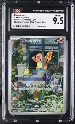 Charmander #044 CGC 9.5 - 2023 Pokemon Pokemon SV Promo OBF ETB - Image 1