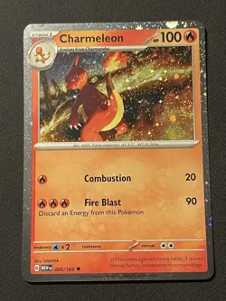Pokemon Charmeleon Cosmos Holo 005/165 MEW Scarlet & Violet 151 NM - Image 1