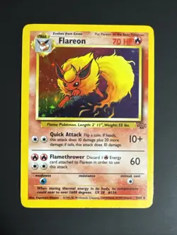Pokemon TCG Flareon Jungle 3/64 Holo Unlimited Holo Rare - Image 1