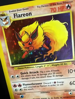 Pokemon TCG Flareon Jungle 3/64 Holo Unlimited Holo Rare - Image 2