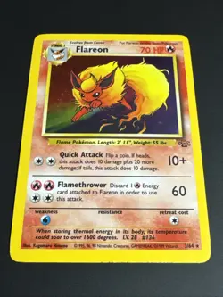Pokemon TCG Flareon Jungle 3/64 Holo Unlimited Holo Rare - Image 3