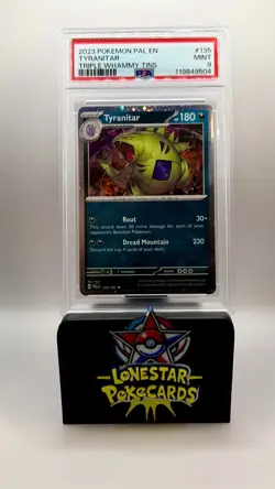 Pokemon Paldea Evolved Tyranitar 135/193 Cosmos Triple Whammy Tin PSA 9 135/193 - Image 1