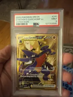 Pokemon TCG Destined Rivals Cynthia's Garchomp EX 241/182 PSA 9 - Image 1