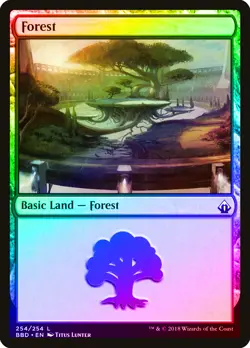 Forest FOIL Battlebond PLD Basic Land MAGIC THE GATHERING MTG CARD ABUGames - Image 1