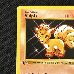 Vulpix 68/102 Base Set (Shadowless) Regular Card, Never Played 1st Edition NM - Image 3
