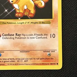Vulpix 68/102 Base Set (Shadowless) Regular Card, Never Played 1st Edition NM - Image 5