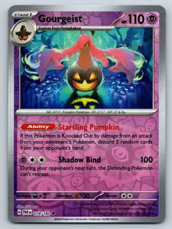 Gourgeist - Reverse Holo - Paradox Rift PAR 078/182 Pokemon TCG Card - Image 1