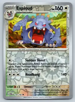 Exploud - Reverse Holo - Paradox Rift PAR 150/182 Pokemon TCG Card - Image 1
