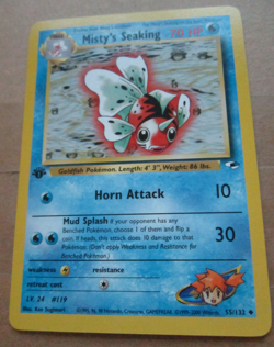 Misty's Seaking - 55/132 - 1st Edition Uncommon WOTC TCG-Gym Heroes Pokemon Card - Image 5